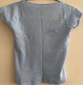 GLARE &amp; BLAIR Solid Sweetheart Neck Short Sleeves