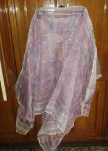 Elegant purple Kurta with palazzo and dupatta