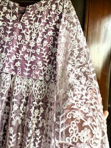Net Embroidered Anarkali suit set
