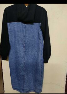 Denim Dress with Hooded Top