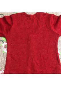 Red New Shimmer Sweater In Size-M