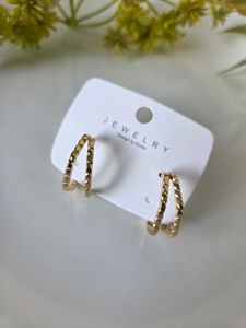 Stylish Gold Hoop Earrings