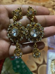 Exquisite Gold-Tone Dangle Earrings