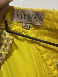 Stunning Yellow Embroidered Lehenga Choli