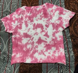 Pink &amp; White Tie-Dye T-Shirt