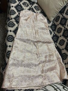 Peach Brocade Strappy Tunic