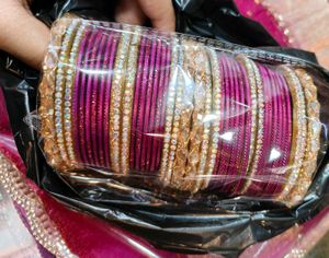 Elegant Stone Work Pink Saree