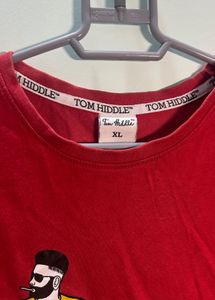 Men's Red Graphic T-Shirt