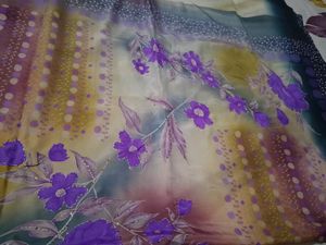 Printed (Worked) Saree With Unstitched Blouse