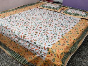 Pure cotton Printed Bed Sheet Set