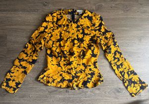 H&amp;M Floral Print Peplum Top