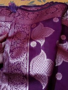 Elegant real zari work Banarasi pure Silk Saree