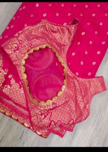 Beautiful Pink Bandhani Saree