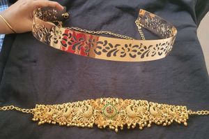 Combo of TWO Elegant Gold-Plated Kamarbandh Set