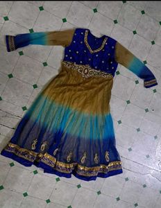 Beautiful Blue Ombre Anarkali