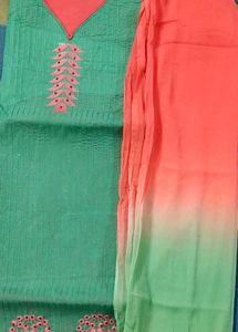 Elegant Teal Embroidered Kurta Set