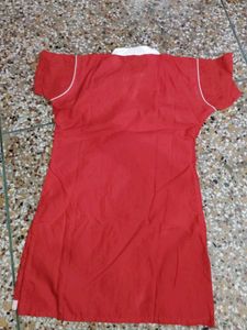 Vibrant Red Cotton Kurta