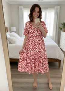 Floral Tiered Midi Dress