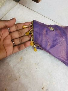 Elegant Purple Embroidered Lehenga Set