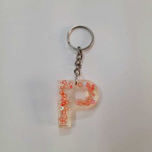 P Initial Keychain