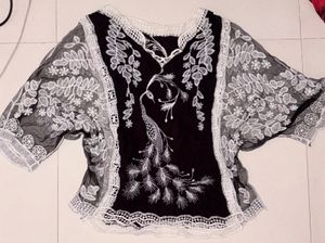 y2k black mesh top