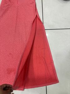 Elegant Coral Ethnic Gown