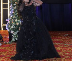 Stunning Black Gown with Bow Detail