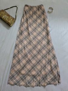 Women's Plaid Maxi Skirt