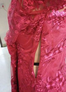 Vero Moda Maroon Lace Overlay Dress L