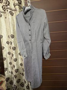 Classic Checkered Button-Up Dress