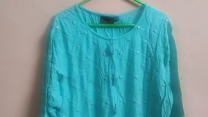Blue Cotton Kurti