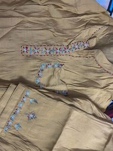 Yellow Embroidered Kurta Set