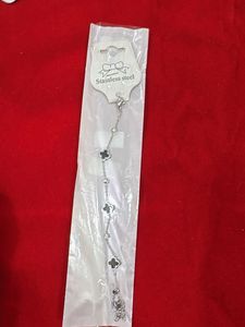 Silver Bracelet with Clover Charms