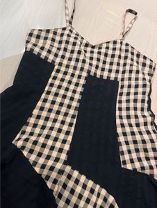 Y2K Gingham Print Midi Dress