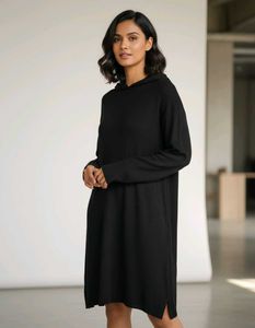 Long Black Hoodie