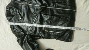 Black Faux Leather Biker Jacket
