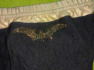 Vintage Black &amp; Gold thong