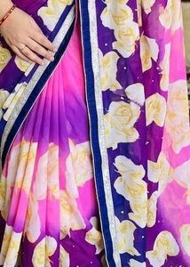 Stunning Floral Print Saree