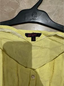 Yellow crop top