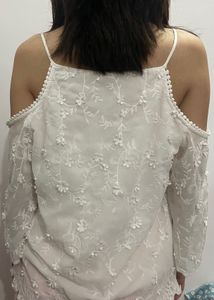 Boho Embroidered Cold Shoulder Dress
