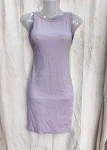 7208. Ribbed Lavender Tank Dress
