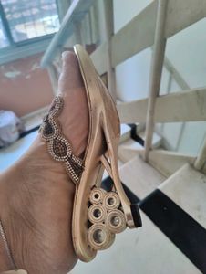 Elegant Gold Embellished Heeled Sandals