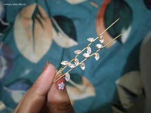 Elegant Leaf Design Ear Climbers