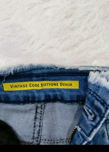 Distressed Blue Wash Jeans