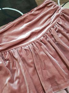 Velvet Ruched Skirt