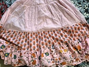 Pretty Pink Tiered Ethnic Gown