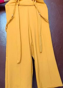 Yellow And Black Dangri Jumpsuit