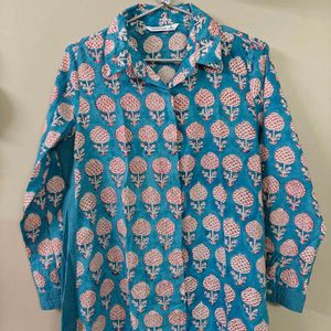 Cottonworld Blockprint Shirt Dress