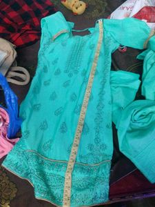 Embellished Aqua Kurta