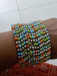 handcrafted beaded cuff bracelet combo pack 4